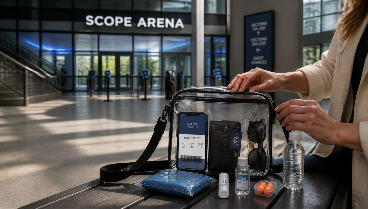 Scope Arena Bag Policy for Clear Bags and Purses
