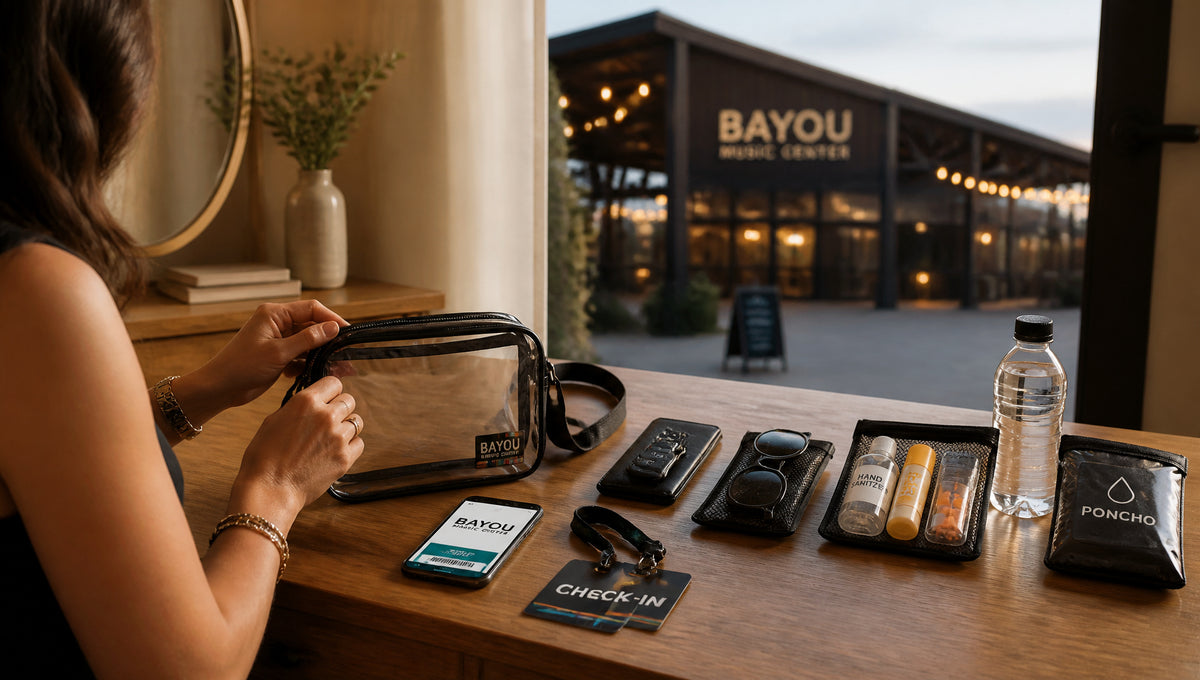 Bayou Music Center Bag Policy and Allowed Bags