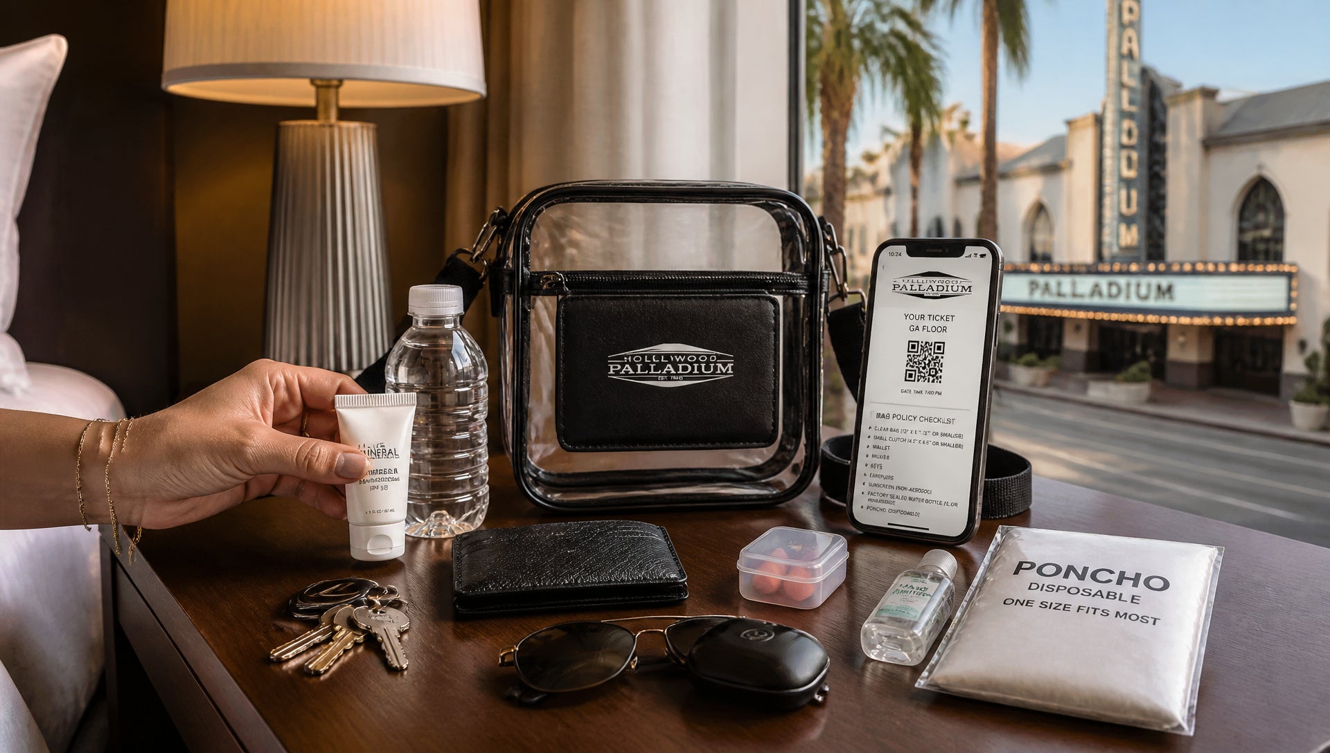Hollywood Palladium Bag Rules for Clear Bags and Purses