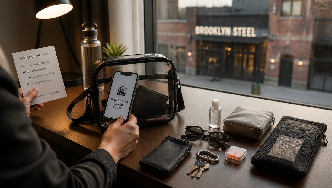 Brooklyn Steel Bag Policy Rules and Sizes