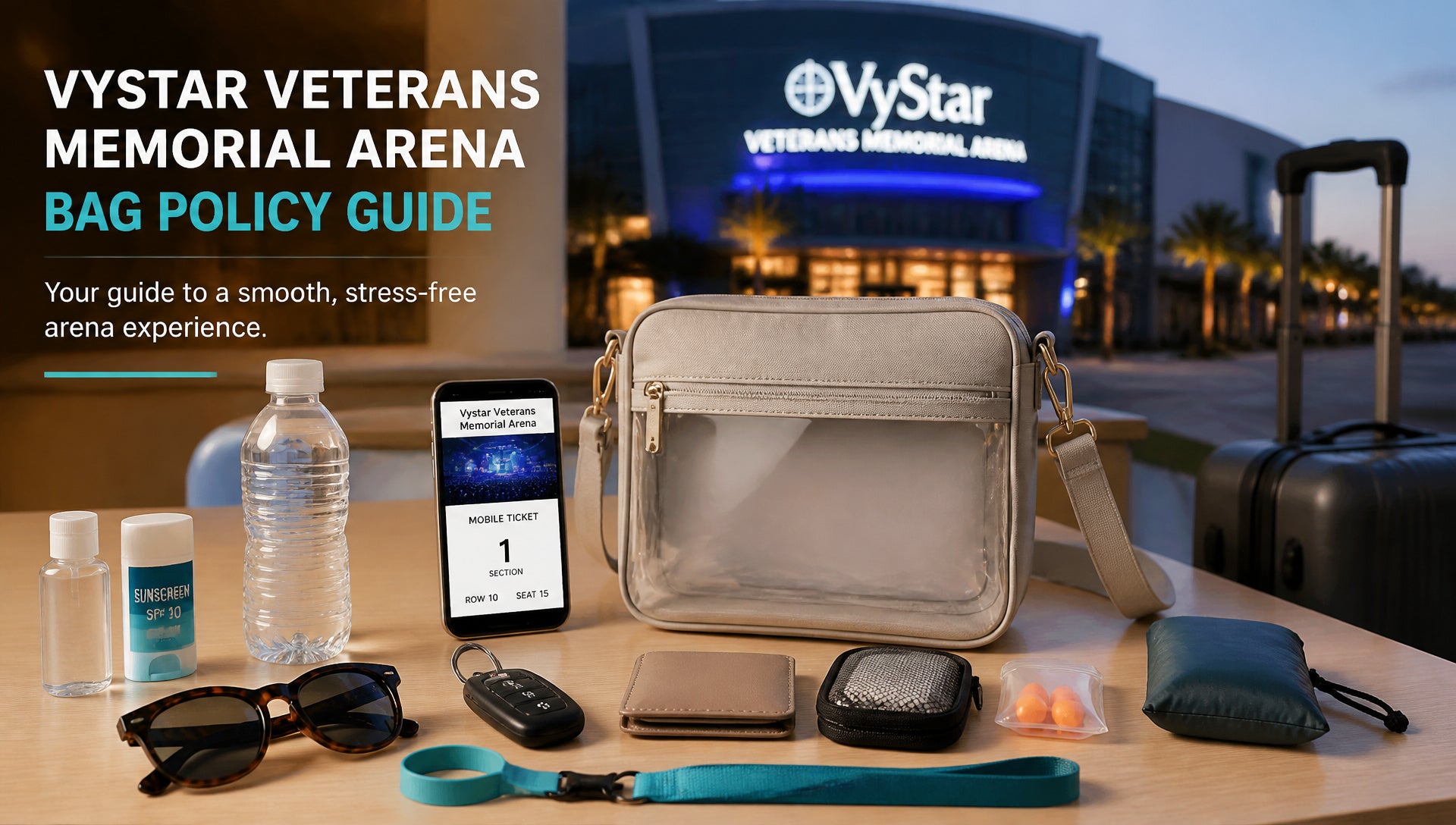 VyStar Veterans Memorial Arena Bag Policy Rules and Sizes