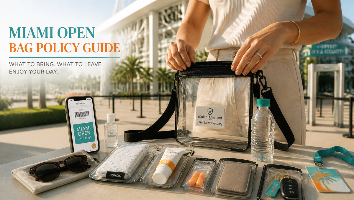 Miami Open Bag Rules for Purses Clutches and Clear Totes